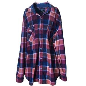 Freedom foundry flannel men’s shirt fleece size large colorful men’s fla…